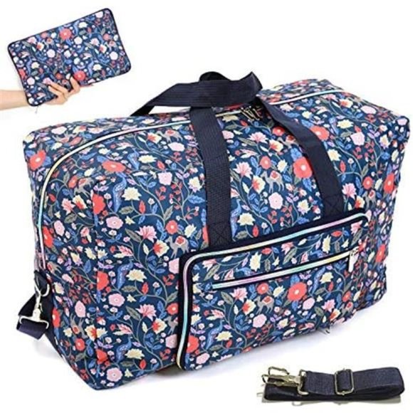 FOLDABLE Large Travel Duffel Duffle Bag little flower - Picture 1 of 7